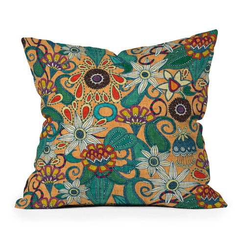 Sharon Turner sarilmak apricot Outdoor Throw Pillow