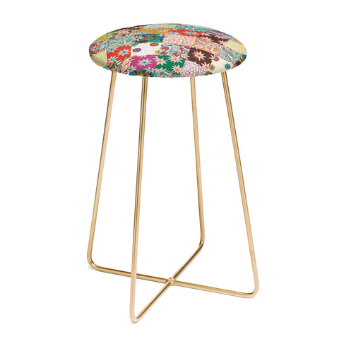 Sharon Turner sarilmak patchwork Counter Stool