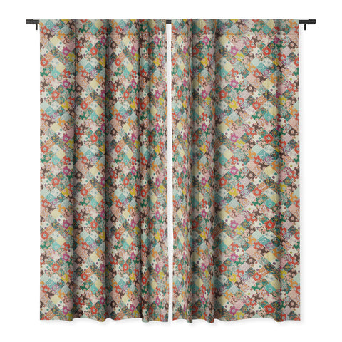 Sharon Turner sarilmak patchwork Blackout Window Curtain