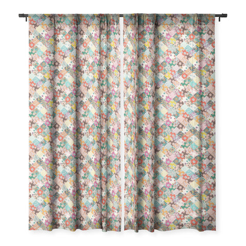Sharon Turner sarilmak patchwork Sheer Window Curtain