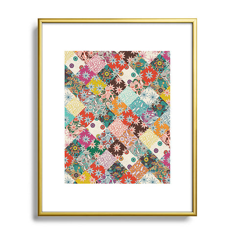 Sharon Turner sarilmak patchwork Metal Framed Art Print