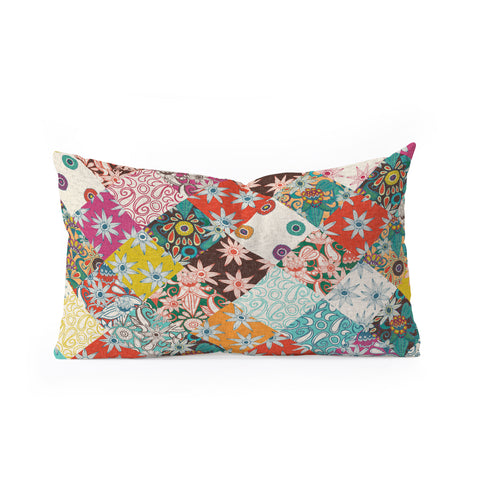 Sharon Turner sarilmak patchwork Oblong Throw Pillow