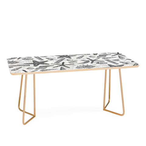 Sharon Turner seashells and starfish mono Coffee Table