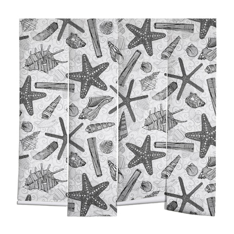 Sharon Turner seashells and starfish mono Wall Mural