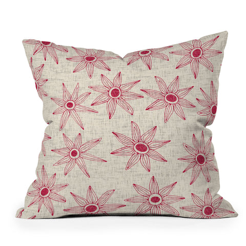 Sharon Turner sema cream Outdoor Throw Pillow