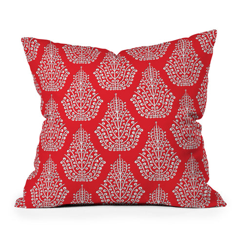 Sharon Turner Spirit Red Outdoor Throw Pillow