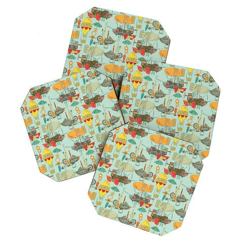 Sharon Turner steampunk sky Coaster Set