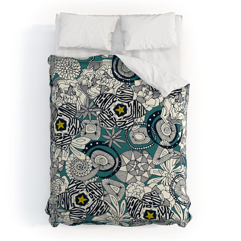 Sharon Turner succulent star Duvet Cover