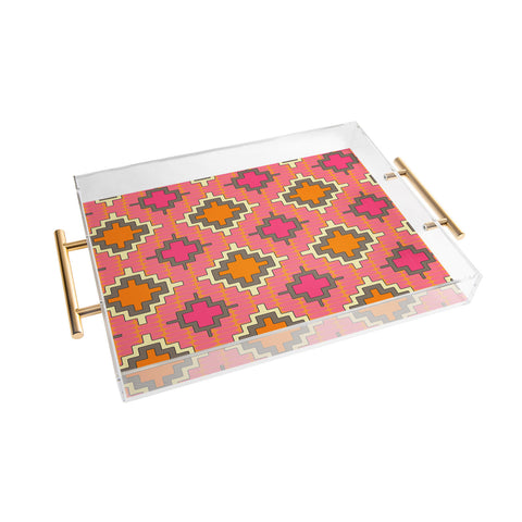 Sharon Turner Tangerine Kilim Acrylic Tray