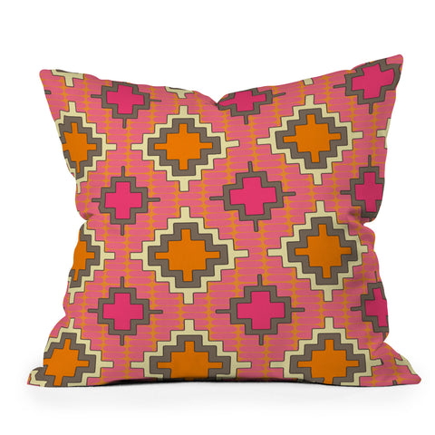 Sharon Turner Tangerine Kilim Outdoor Throw Pillow