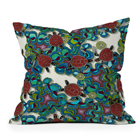 Sharon Turner Turtle Reef Outdoor Throw Pillow