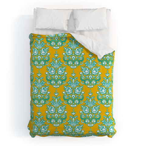 Sharon Turner Yasmita damask ikat Duvet Cover