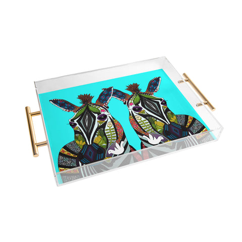 Sharon Turner zebra love Acrylic Tray
