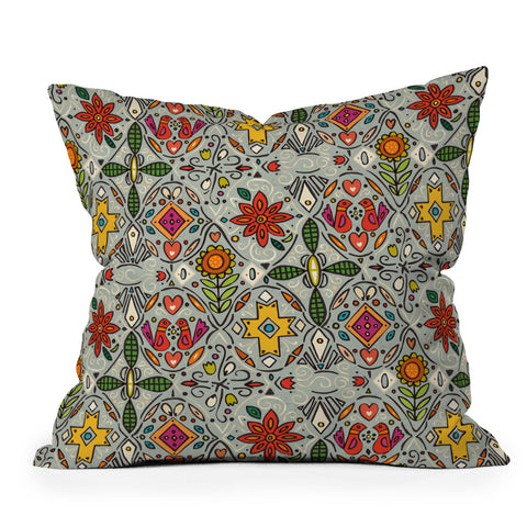 Sharon Turner zoryana haze Outdoor Throw Pillow
