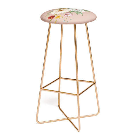 Shealeen Louise Colorful Wildflower Bouquet Bar Stool