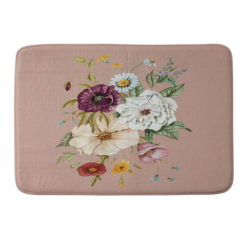 Shealeen Louise Colorful Wildflower Bouquet Memory Foam Bath Mat