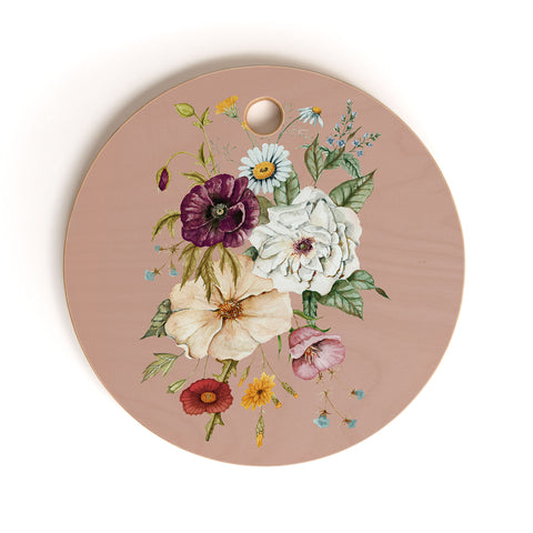 Shealeen Louise Colorful Wildflower Bouquet Cutting Board Round