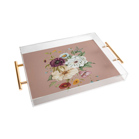 Shealeen Louise Colorful Wildflower Bouquet Acrylic Tray
