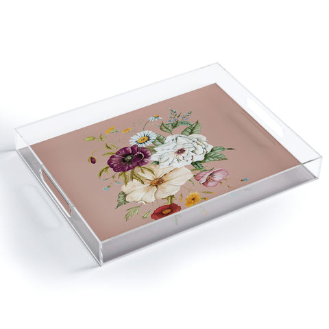 Shealeen Louise Colorful Wildflower Bouquet Acrylic Tray