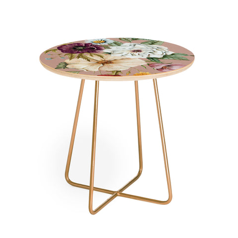 Shealeen Louise Colorful Wildflower Bouquet Round Side Table