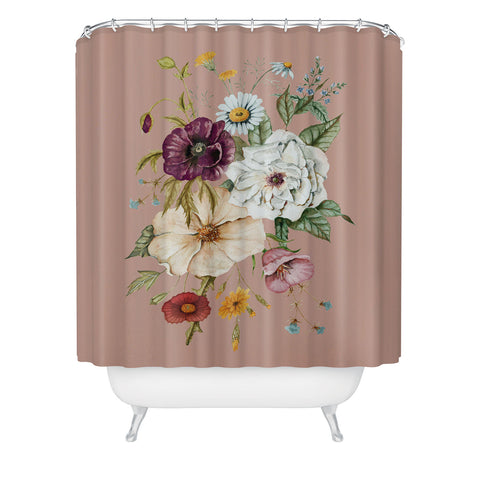 Shealeen Louise Colorful Wildflower Bouquet Shower Curtain
