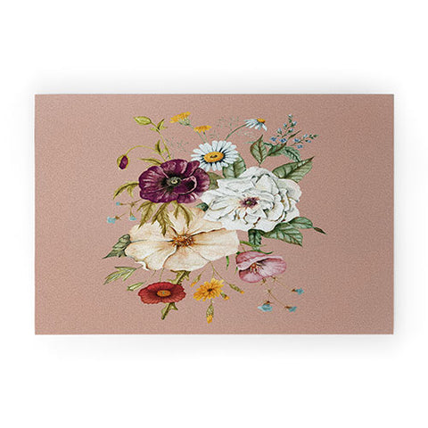 Shealeen Louise Colorful Wildflower Bouquet Welcome Mat