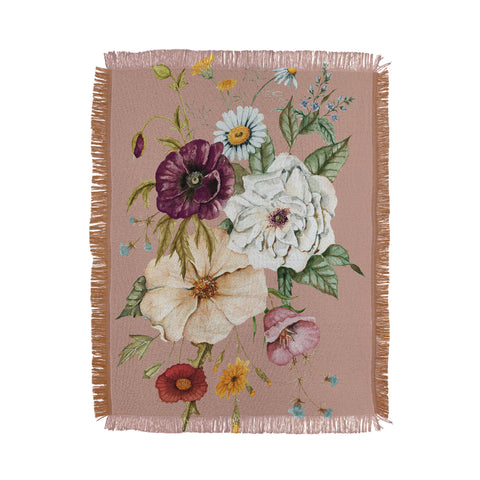 Shealeen Louise Colorful Wildflower Bouquet Throw Blanket