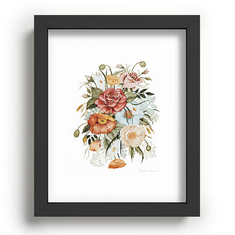 Shealeen Louise Roses and Poppies Light Recessed Framing Rectangle