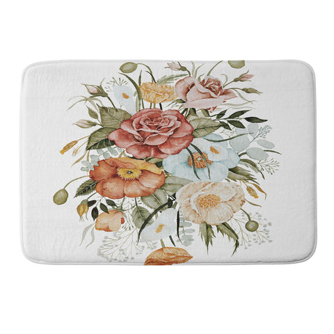 Shealeen Louise Roses and Poppies Light Memory Foam Bath Mat