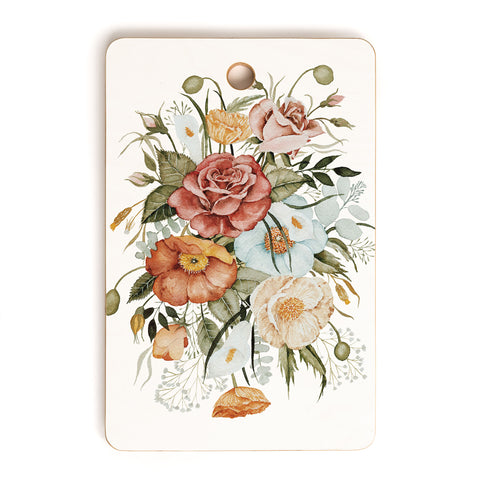Shealeen Louise Roses and Poppies Light Cutting Board Rectangle