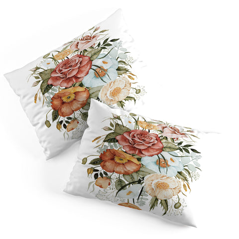Shealeen Louise Roses and Poppies Light Pillow Shams