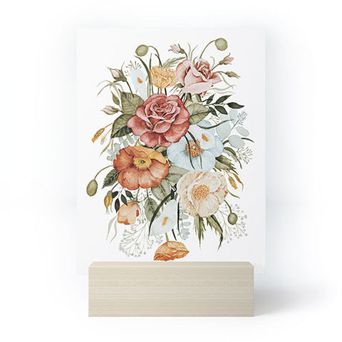Shealeen Louise Roses and Poppies Light Mini Art Print