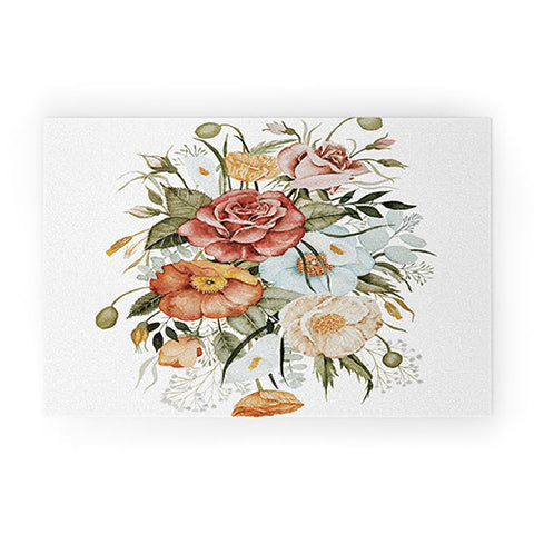 Shealeen Louise Roses and Poppies Light Welcome Mat