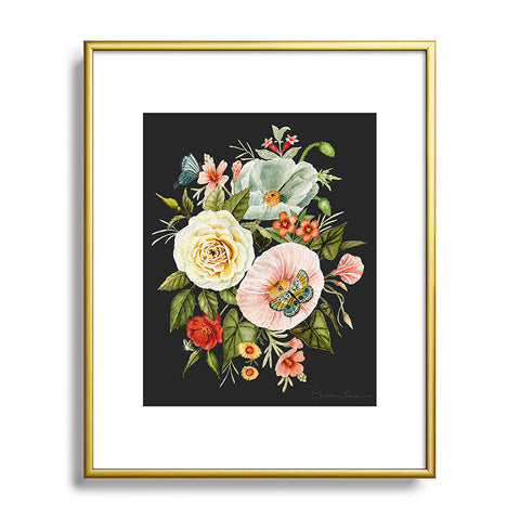 Shealeen Louise Wildflower and Butterflies Metal Framed Art Print
