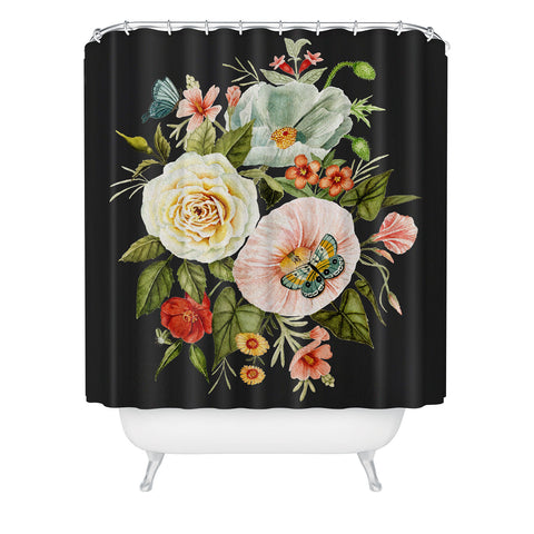 Shealeen Louise Wildflower and Butterflies Shower Curtain