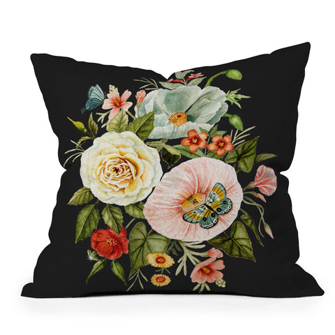 Shealeen Louise Wildflower and Butterflies Throw Pillow