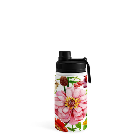 Shealeen Louise Zinnia Wildflower Floral Paint Water Bottle