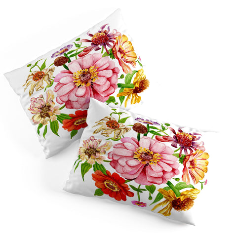 Shealeen Louise Zinnia Wildflower Floral Paint Pillow Shams