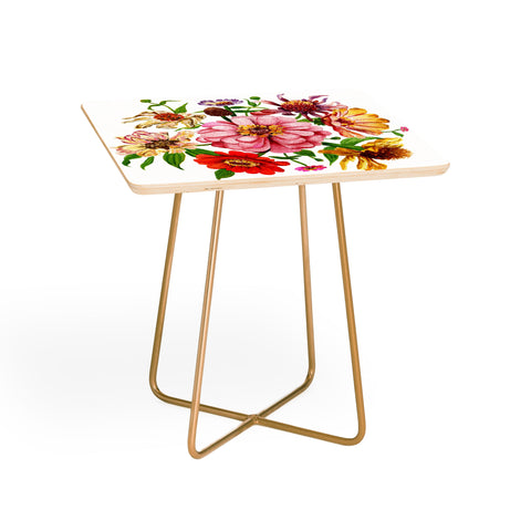 Shealeen Louise Zinnia Wildflower Floral Paint Side Table
