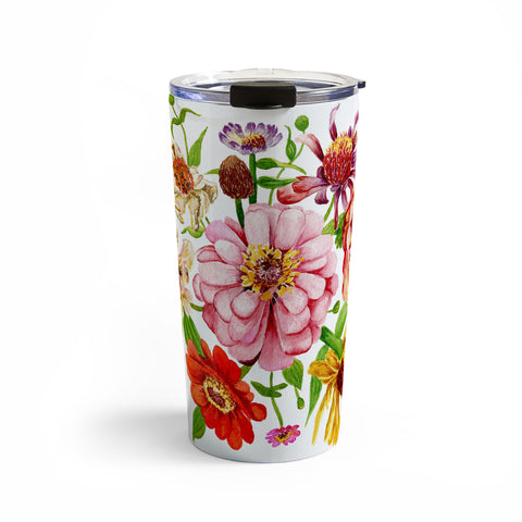 Shealeen Louise Zinnia Wildflower Floral Paint Travel Mug