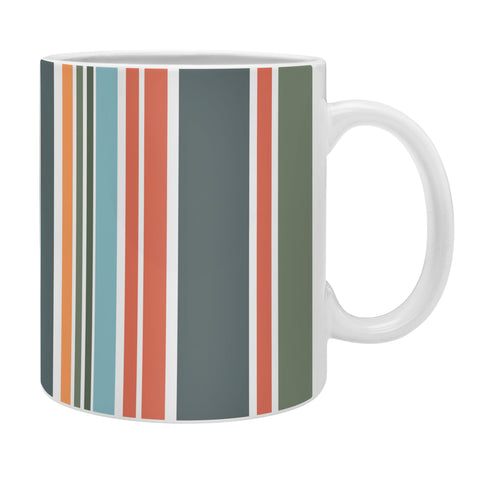 Sheila Wenzel-Ganny Army Green Orange Stripes Coffee Mug