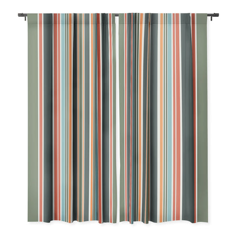 Sheila Wenzel-Ganny Army Green Orange Stripes Blackout Non Repeat