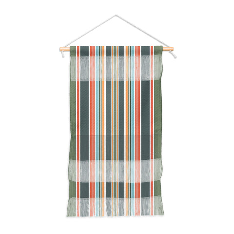 Sheila Wenzel-Ganny Army Green Orange Stripes Wall Hanging Portrait