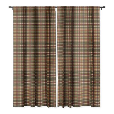 Sheila Wenzel-Ganny Autumn Color Plaids Blackout Window Curtain