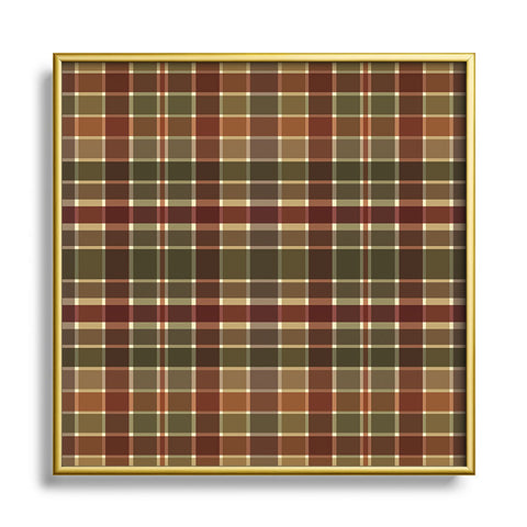 Sheila Wenzel-Ganny Autumn Color Plaids Square Metal Framed Art Print