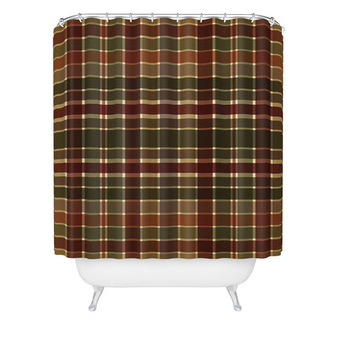 Sheila Wenzel-Ganny Autumn Color Plaids Shower Curtain