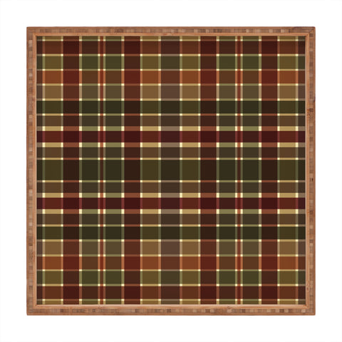Sheila Wenzel-Ganny Autumn Color Plaids Square Tray