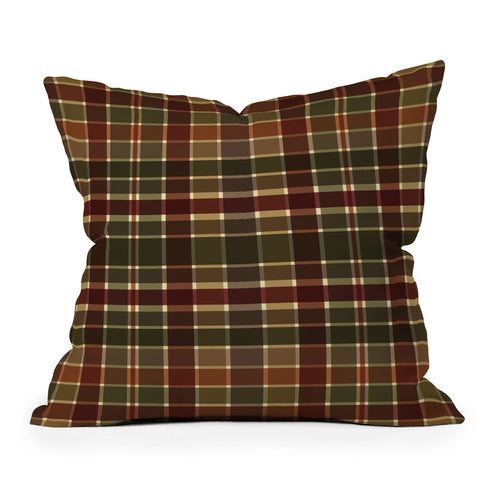 Sheila Wenzel-Ganny Autumn Color Plaids Throw Pillow