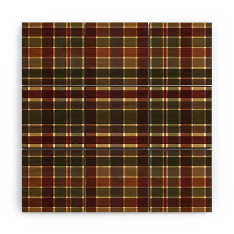 Sheila Wenzel-Ganny Autumn Color Plaids Wood Wall Mural