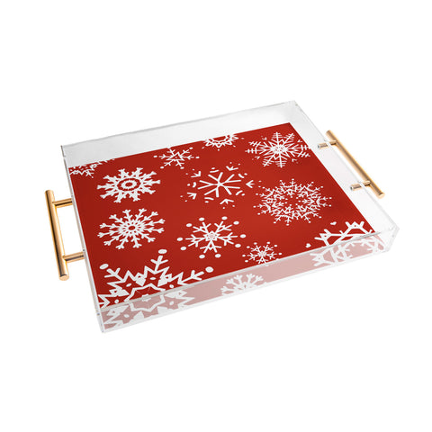 Sheila Wenzel-Ganny Big Snowflakes Acrylic Tray